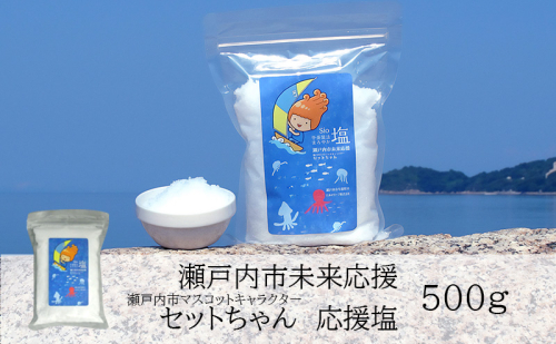 セットちゃん 応援塩 500g 塩 フレーク塩 粗塩 調味料 岡山 瀬戸内市 2228918 - 岡山県瀬戸内市