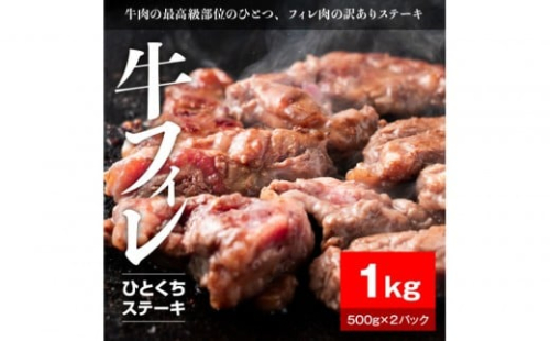 牛ヒレタレ漬けひとくちステーキ1kg（500g×2パック）【配送不可：離島】 2229245 - 静岡県静岡市