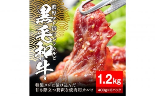 黒毛和牛濃厚タレ漬けバラカルビ1.2kg（400g×3パック）【配送不可：離島】 2229252 - 静岡県静岡市