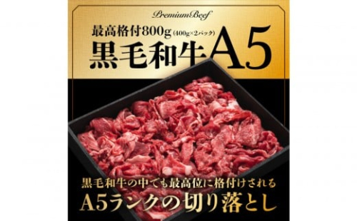 A5黒毛和牛切り落とし800g（400g×2パック）【配送不可：離島】 2229254 - 静岡県静岡市