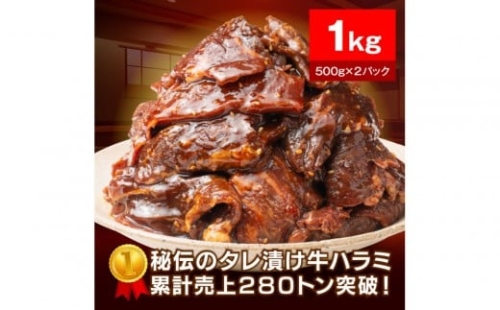秘伝のタレ漬け牛ハラミ 1kg（500g×2パック）【配送不可：離島】 2229255 - 静岡県静岡市