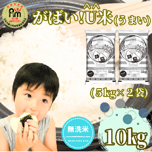 CID14_【がばい！U米(うまい)】≪無洗米≫お徳用１０ｋｇ！ （５ｋｇ×２袋） 2229769 - 佐賀県みやき町