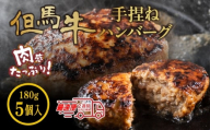 但馬牛使用 合挽 自家製ハンバーグ デミグラスソース付き180g×5個 小分け 加熱前 未加熱 デミグラスソース付き 小分け 冷凍 肉 ギフト 大容量