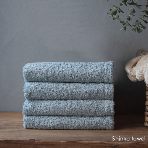 【TVで紹介！】おぅ！え～やん フェイスタオル（ブルー）4枚【泉州タオル 国産 吸水 普段使い 無地 シンプル 日用品 家族 ファミリー】  G3491 2231166 - 大阪府泉佐野市