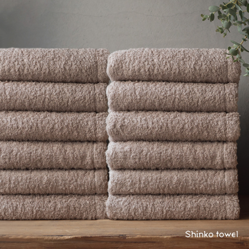 【TVで紹介！】おぅ！え～やん フェイスタオル（ブラウン）12枚【泉州タオル 国産 吸水 普段使い 無地 シンプル 日用品 家族 ファミリー】  G3494 2231169 - 大阪府泉佐野市