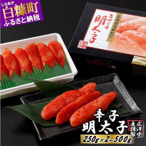 辛子明太子【500g（250g×2）】
 2231210 - 北海道白糠町