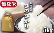 無洗米 5kg 福岡県産 ひのひかり 米