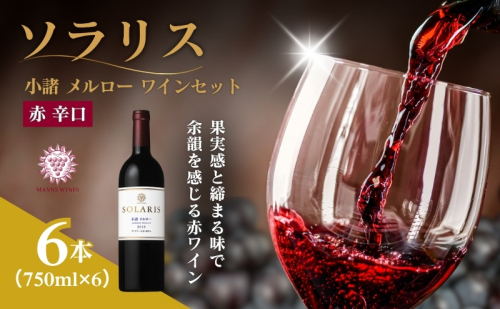 日本ワイン ソラリス 小諸 メルロー ワインセット 750ml×6本 赤ワイン マンズワイン 酒 お酒 洋酒 果実酒 ぶどう酒 長野 長野県 小諸市 2233242 - 長野県小諸市
