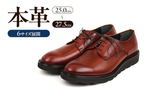 2288 カジュアルシューズプレーン 3Eウィズ BROWN（ブラウン）　メンズ ファッション 靴 シューズ 本革　25.0cm〜27.5cm 2234307 - 奈良県大和郡山市