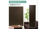 【完成品でお届け】壁面収納〔幅45cm・本体・左開きタイプ〕（ダークブラウン）壁面収納 本棚 扉付き 収納 棚 cdラック dvdラック 収納棚 リビング オフィス 扉付き収納 整理棚 書棚 おしゃれ LKANCB642255-L-DBR