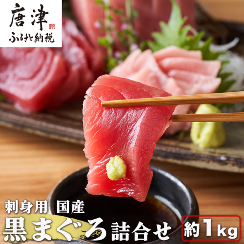 刺身用 国産 黒まぐろ詰め合わせ 約1kg トロ 赤身 マグロ 鮪 刺身 さしみ 魚 魚介 柵 ブロック 海鮮 海産物 2236149 - 佐賀県唐津市
