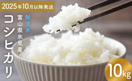 コシヒカリ 無洗米 10kg 富山県氷見産 ＜2025年10月以降発送＞ 富山県 氷見市 米 コシヒカリ 2236472 - 富山県氷見市