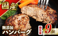 国産 無添加 ハンバーグ 9個 手作り ハンバーグ 個包装 無添加 瞬間冷凍 冷凍 冷凍食品 真空 肉 にく 牛肉 豚肉 ひき肉 合い挽き肉 玉ねぎ キャベツ おかず 惣菜 弁当 和風 ハンバーガー ロコモコ 国産 塩麹 塩こうじ 健康 SPF豚 グルメ ギフト 贈答 贈答用 プレゼント 贈り物 10000円 ふるさと納税 ふるさと納税ハンバーグ 送料無料 千葉県 銚子市 クッキングDEN