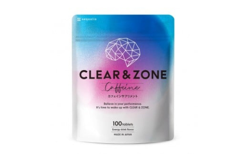 カフェインサプリメント Clear&ZONE クリアゾーン エナジードリンク味 ホスファチジルセリン プラズマローゲン 100錠入り 1袋 2237752 - 静岡県静岡市