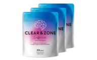 カフェインサプリメント Clear&ZONE クリアゾーン エナジードリンク味 ホスファチジルセリン プラズマローゲン 100錠入り 3袋 3ヶ月分
