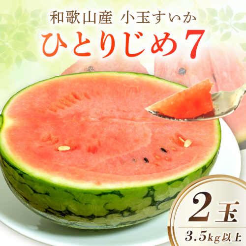 【産地直送】和歌山産小玉すいか「ひとりじめ7」2玉入り《先行予約》【6月頃から順次出荷予定】 2238027 - 和歌山県御坊市
