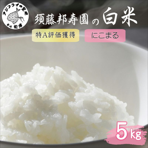 【令和7年産米】須藤邦寿園の白米 通算9回特A獲得米 にこまる5kg( 米 コメ お米 にこまる 5kg 5キロ 甘い 甘み 粘り 精米 国産 送料無料 )【B5-127】 2239364 - 長崎県松浦市