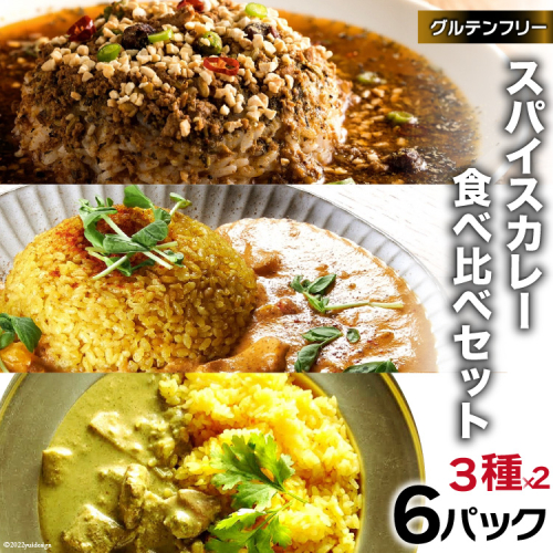 BG027 スパイスカレー 食べ比べセット 3種類 150g×各2 計6パック [ カレー キーマカレー グリーンカレー バターチキンカレー 冷凍 豚肉 鶏肉 ポークカレー おいしい セット 詰め合わせ 長崎県 島原市 ] 223975 - 長崎県島原市