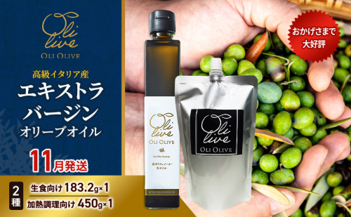 高級イタリア産 エキストラ・ヴァージンオリーブオイル 2種2点　2026年11月中旬から発送 調味料 油 オリーブ油 食用油 静岡県 袋井市 2240873 - 静岡県袋井市