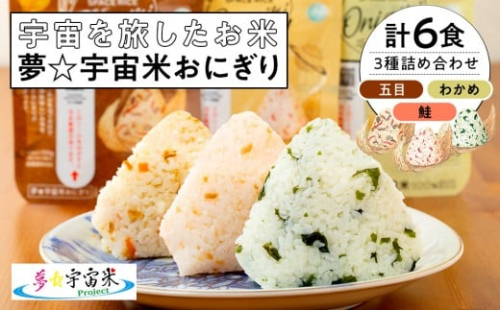 夢☆宇宙米おにぎり 3種類詰め合わせ（6食）【8月上旬より順次発送開始】 2241388 - 宮城県角田市