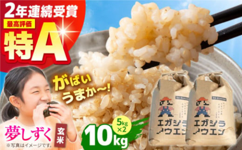 【12月発送】がばいうまかエガシライス ( 夢しずく ) 玄米 10kg ( 5kg×2袋 ) 【江頭農園】 [HAU005] 2241524 - 佐賀県江北町