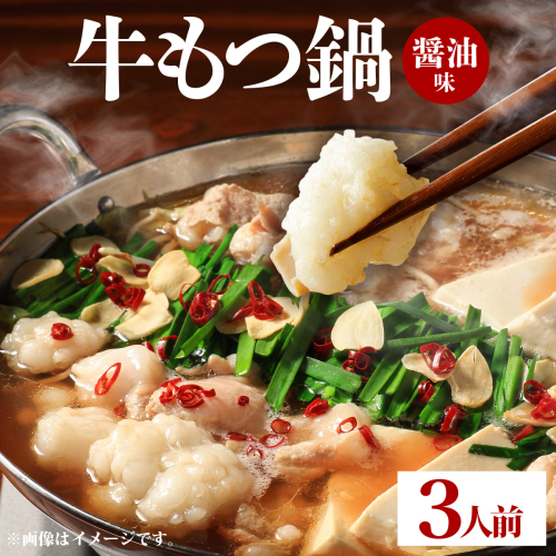 牛もつ鍋 醤油味 3人前セット　PE001 2243089 - 福岡県篠栗町
