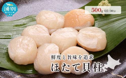 オホーツク海産 冷凍 ほたて 貝柱 500g  帆立 ホタテ 刺身 玉冷 海鮮 魚介 国産 サロマ湖北海道 魚貝類 海の幸 生食用 刺身用 ホタテの刺身 素材本来の味 鮮度 うま味 つまみ お酒のあて 2245407 - 北海道湧別町