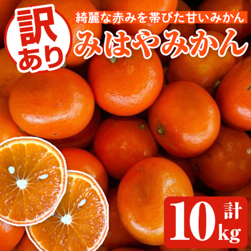 <先行予約受付中!2025年12月中旬以降順次発送予定>訳ありみはやみかん(計10kg) 国産 フルーツ 果物 蜜柑 柑橘 みかん 訳あり【松永青果】akn053-42 2246134 - 鹿児島県阿久根市