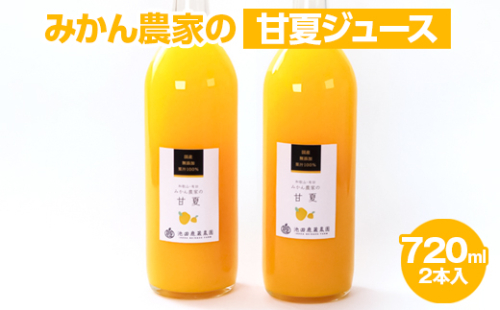 無添加甘夏ジュース720ml×2本 2248270 - 和歌山県美浜町