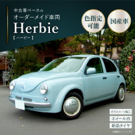 中古車ベースのレトロでかわいいオリジナルカー【ハービー】オーダーメイド車両 H22年式 ボディコーティング：あり ホイール：ホワイト カスタムカー レトロ風 自動車 かわいい 車［162I12］