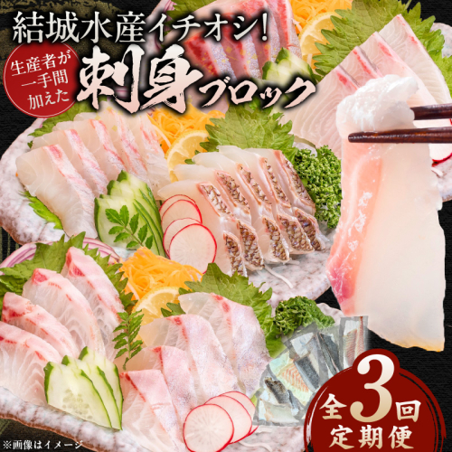 【3ヶ月定期便】(冷凍)結城水産イチオシ！生産者が一手間加えた刺身ブロック N015-YD0240 2249351 - 宮崎県延岡市