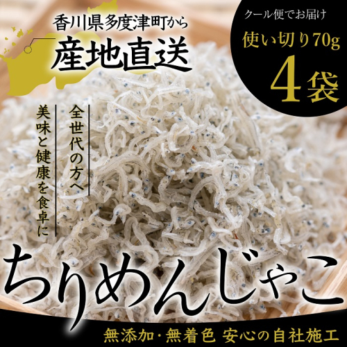 瀬戸内香川県産 ちりめん 70g×4個 化粧箱入り【A-134】 2249506 - 香川県多度津町