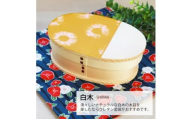 みよし漆器本舗 曲げわっぱ お弁当箱 600ml 約17.5×11.5×高さ6.5cm 小判型 弁当箱 1段 染物風 白木