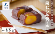 【全国から注文殺到】月よみ山路栗むし羊羹3本セット ようかん くり 和菓子 茶菓子 栗羊羹 栗ようかん 石川県 小松市 【松葉屋】