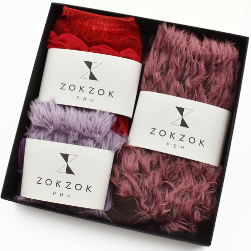 上質感を足にまとうラグジュアリーソックス ZOKZOK 3足セット (レッド系) /// 靴下 くつした くつ下 ソックス 足元 ラグジュアリー 婦人 レディース 女性  セット 母の日 ファッション おしゃれ 日本製 奈良県 広陵町 2253860 - 奈良県広陵町