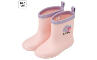 ワッペン 付き レインブーツ【16cm】 長靴 キッズ 子供 おしゃれ かわいい スケーター skater  Sweet Bear クマ くま ピンク いちご【反射テープ付き ながぐつ 雨具 雨の日】 奈良県 奈良市 なら 5-108
