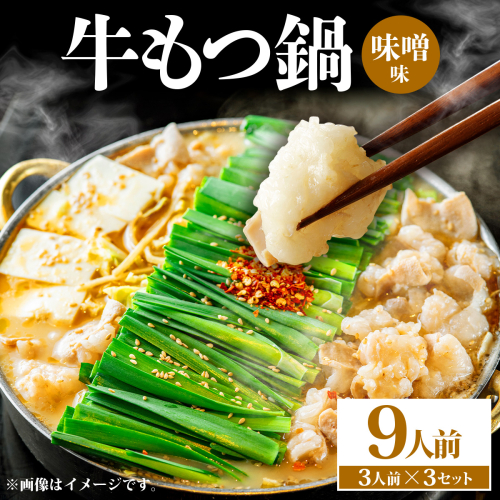 牛もつ鍋 味噌味 9人前（3人前×3セット） PE006 2256835 - 福岡県篠栗町