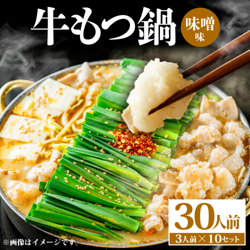 牛もつ鍋 味噌味 30人前（3人前×10セット） PE008 2256838 - 福岡県篠栗町