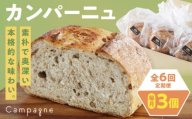【全6回定期便】【冷凍】カンパーニュ3種セット (プレーン・いちじく・五穀) 愛媛県大洲市/株式会社アライ 冷凍パン ハードパン 食事パン 朝食 ベーカリー 冷凍 [AGAY052]
