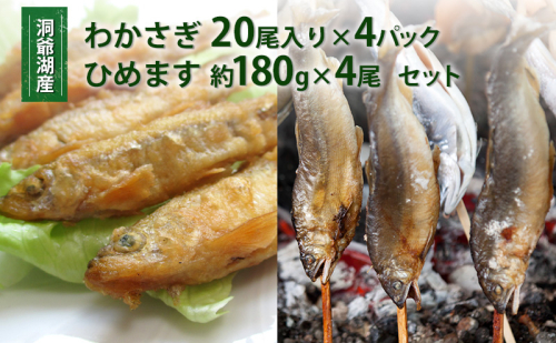 洞爺湖産わかさぎ(20尾入り×4P)・ひめます4尾(約120～140g/1尾)セット 北海道産 ワカサギ わかさぎ 川魚 魚介類 産地直送 冷凍 お取り寄せ グルメ 料理 天ぷら フライ とうやマルシェ 北海道 洞爺湖町 2259569 - 北海道洞爺湖町