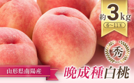 【令和8年産先行予約】 晩成のもも「だて白桃･さくら･西王母 等」 約3kg (6～11玉) 《令和8年9月中旬～発送》 『生産者 髙橋 賢一』 桃 モモ 果物 フルーツ 産地直送 生産農家直送 山形県 南陽市 [1107-R8]