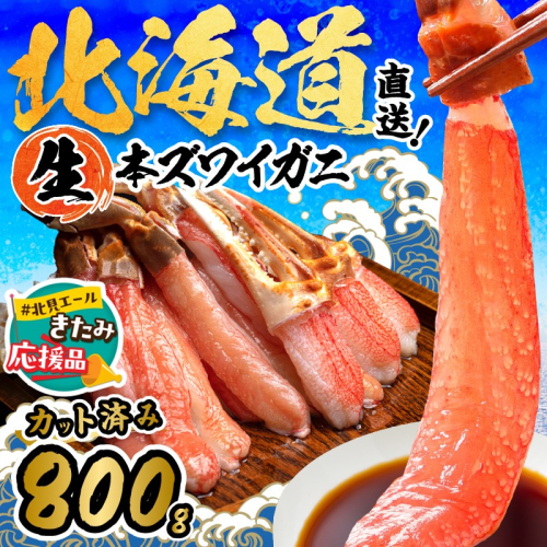 【北見応援返礼品】北見市加工 生冷本ズワイガニセット 800g 昆布入 ( 海鮮 魚介類 魚介 蟹 かに カニ セット 鍋 カニ鍋 カニ爪 ズワイガニ かにしゃぶ カット済 贈答 ギフト 熨斗 のし ふるさと納税 )【094-0071-yell】 2261809 - 北海道北見市