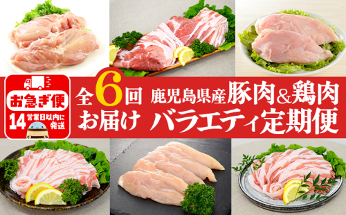 I9-0402／【6回定期便】鹿児島県産 豚肉＆鶏肉 バラエティ定期便 2263290 - 鹿児島県垂水市