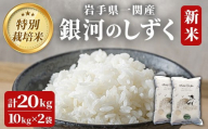 ＜新米先行予約＞令和7年産 特別栽培米 銀河のしずく 20kg