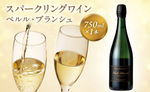ワイン ふらのワイン ふらのスパークリングワイン　ぺルル・ブランシュ　750ml×1本 酒 お酒 ぶどう ブドウ スパークリング 北海道 富良野市 2266742 - 北海道富良野市