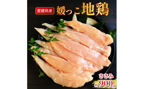地鶏 愛媛 媛っこ地鶏 ささみ 約900g 鶏肉 鳥肉 肉 チキン ささみ 焼肉 焼き鳥  BBQ 冷凍 国産 高級 タンパク質 低脂肪 糖質 唐揚げ サラダチキン スープ 出汁 ダイエット 愛南町 送料無料 ローカルスタンダード 2267313 - 愛媛県愛南町