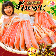 カット済 生 ずわいがに むき身 セット 総重量 1.5kg (正味重量1.2kg) 2-3Lサイズ [カネダイ 宮城県 気仙沼市 20565690] かに カニ ズワイガニ ずわい ズワイ 蟹 棒肉 ポーション かに鍋 かにしゃぶ 生ずわい