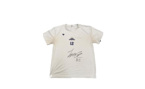 信州ブレイブウォリアーズ　選手着用アイテム_#12 栗原ルイス選手（直筆サイン入りTシャツ）長野市 バスケットボール バスケットボールチーム グッズ 2268710 - 長野県長野市
