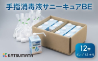 消毒液 紙パック 600ml × 12本 ケース ポンプ 有 セット 手指 消毒剤 消毒 除菌 衛生 ウイルス 対策 コロナ 防災 日用品 便利 保存 サニーキュアBE 静岡 沼津