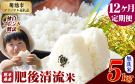 【12ヶ月定期便】熊本県産 無洗米 肥後清流米 5kg 熊本県産 ふるさと納税 精米 米 こめ ふるさとのうぜい コメ お米 おこめ《1月から出荷開始》
